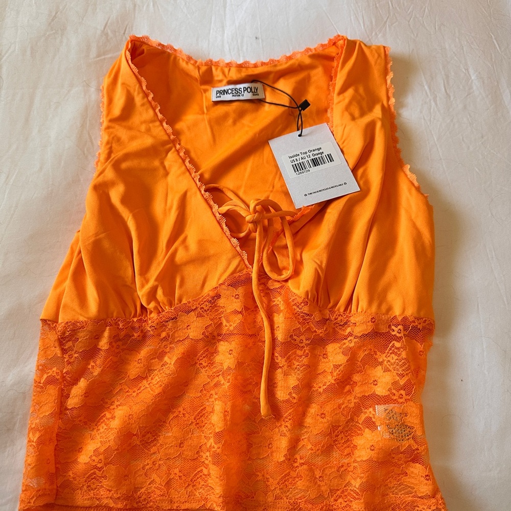 Princess Polly Bright Orange Top